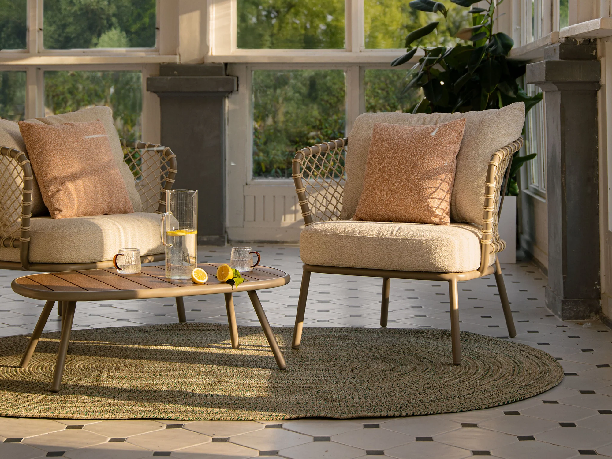 Rug Xamena Synthetic Khaki 160 x 230 cm 0