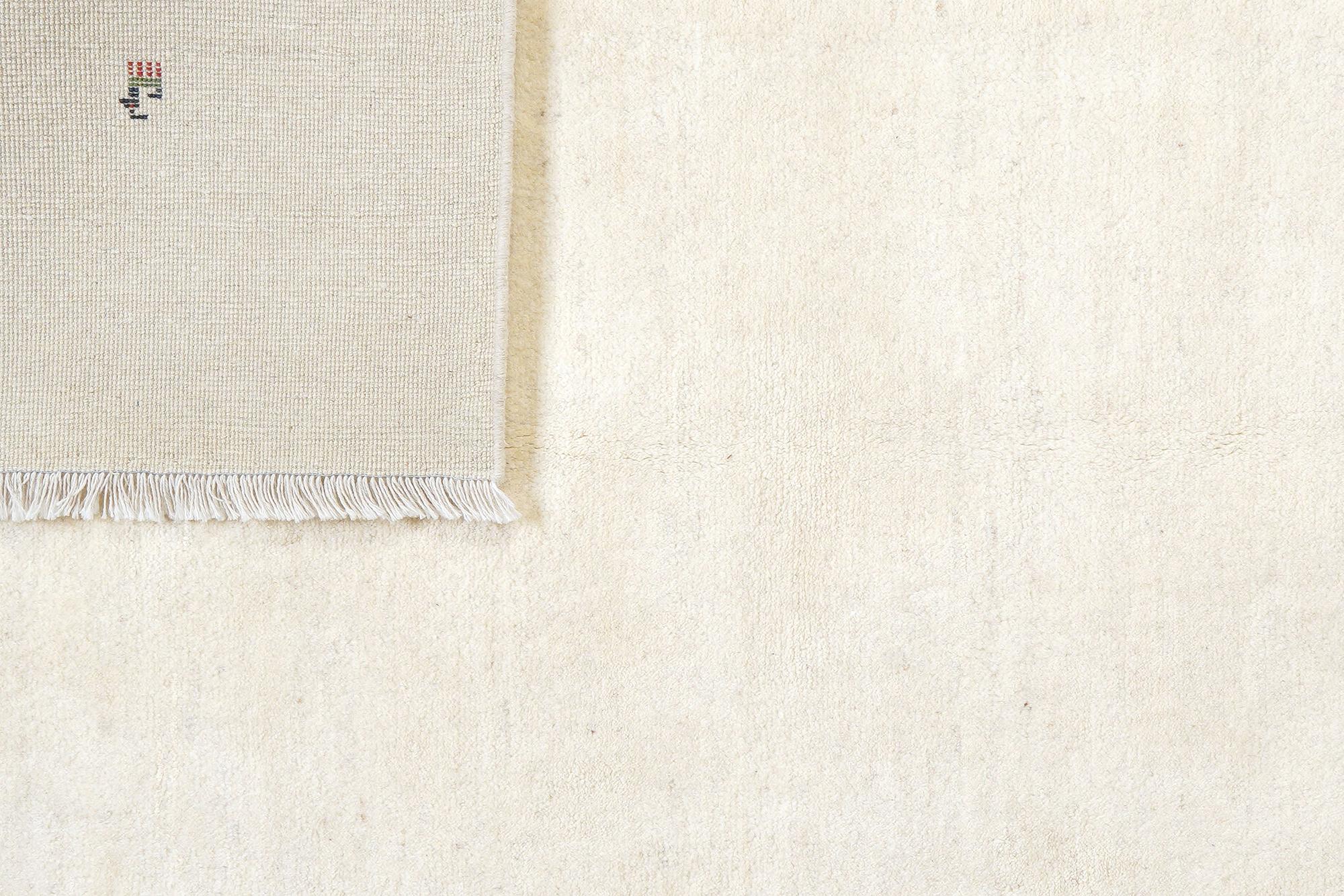 Rizbaf Gabbeh-Teppich Wolle Beige 5