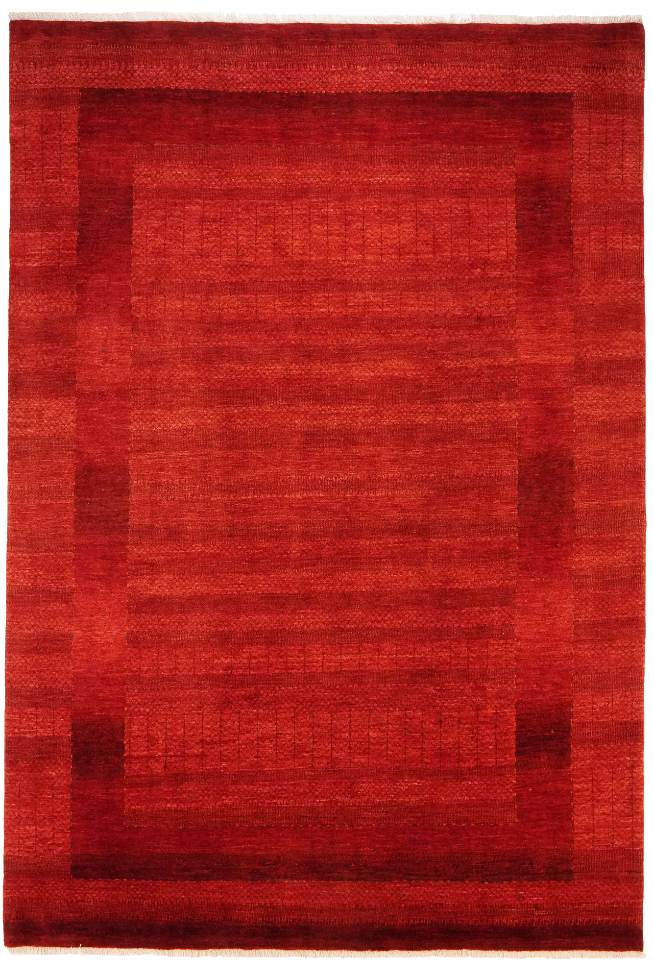 Rizbaf Gabbeh-Teppich Wolle Rot 0