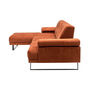 Modern sofa chaise lounge left small orange 5