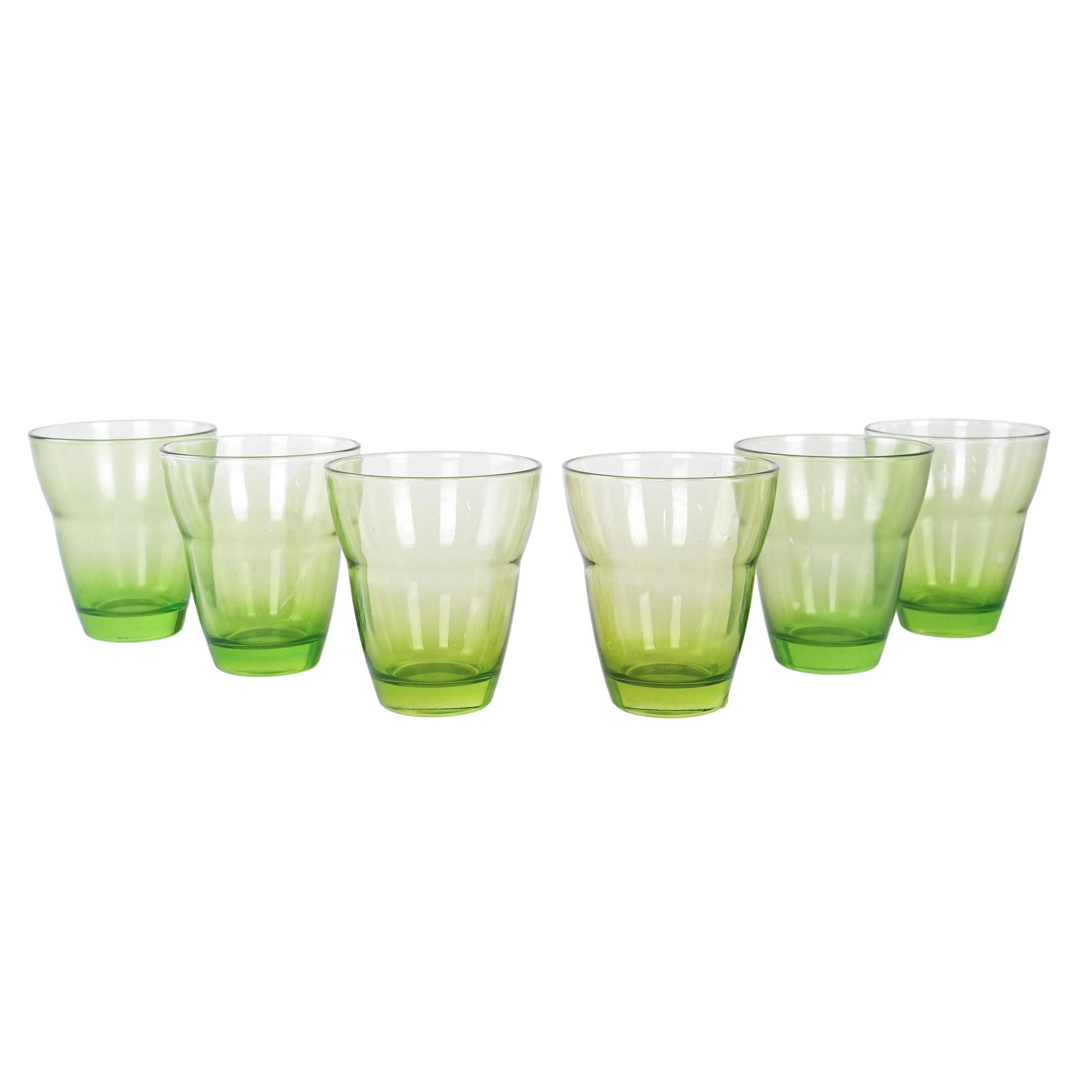 Glassware Set Green 1980s 0