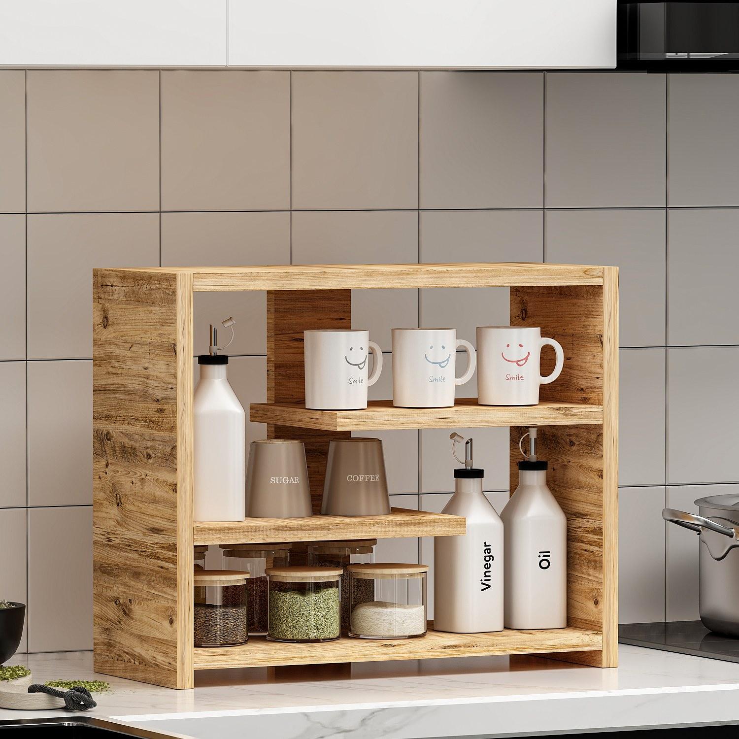 Gupse Wandregal Holzfurnier 4