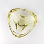 Vintage Aschenbecher Glas Gelb 1930er Jahre 2