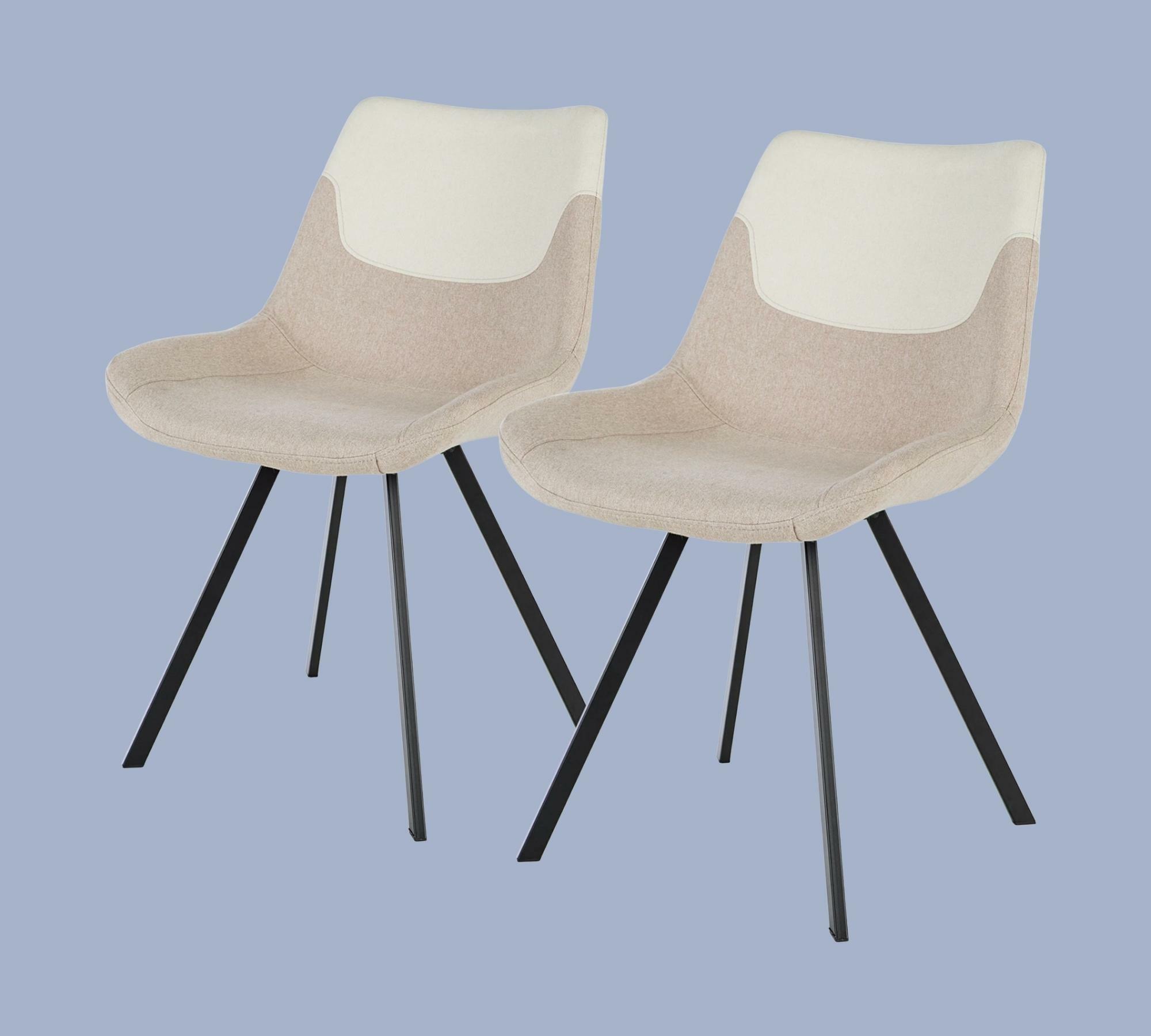 2x Esszimmerstuhl Webstoff Beige 0