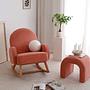 Yoko armchair velvet coral orange 1