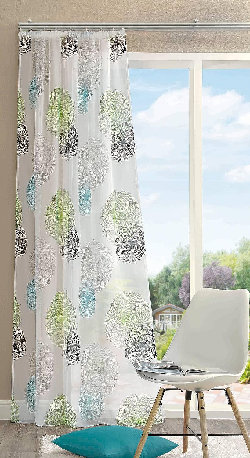 Vorhang mit Kräuselband Rawlins Polyester Grün 140 x 245 cm 0