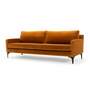 Astha Sofa 3-Sitzer Velours Matt Amber  1
