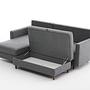 Eva Sofa Récamiere Links mit Hocker Grau 8