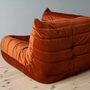 Togo Ecksofa Samt Bernstein-Orange 2