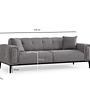 Athena 3-Seater Sofa Bed Light Grey 9