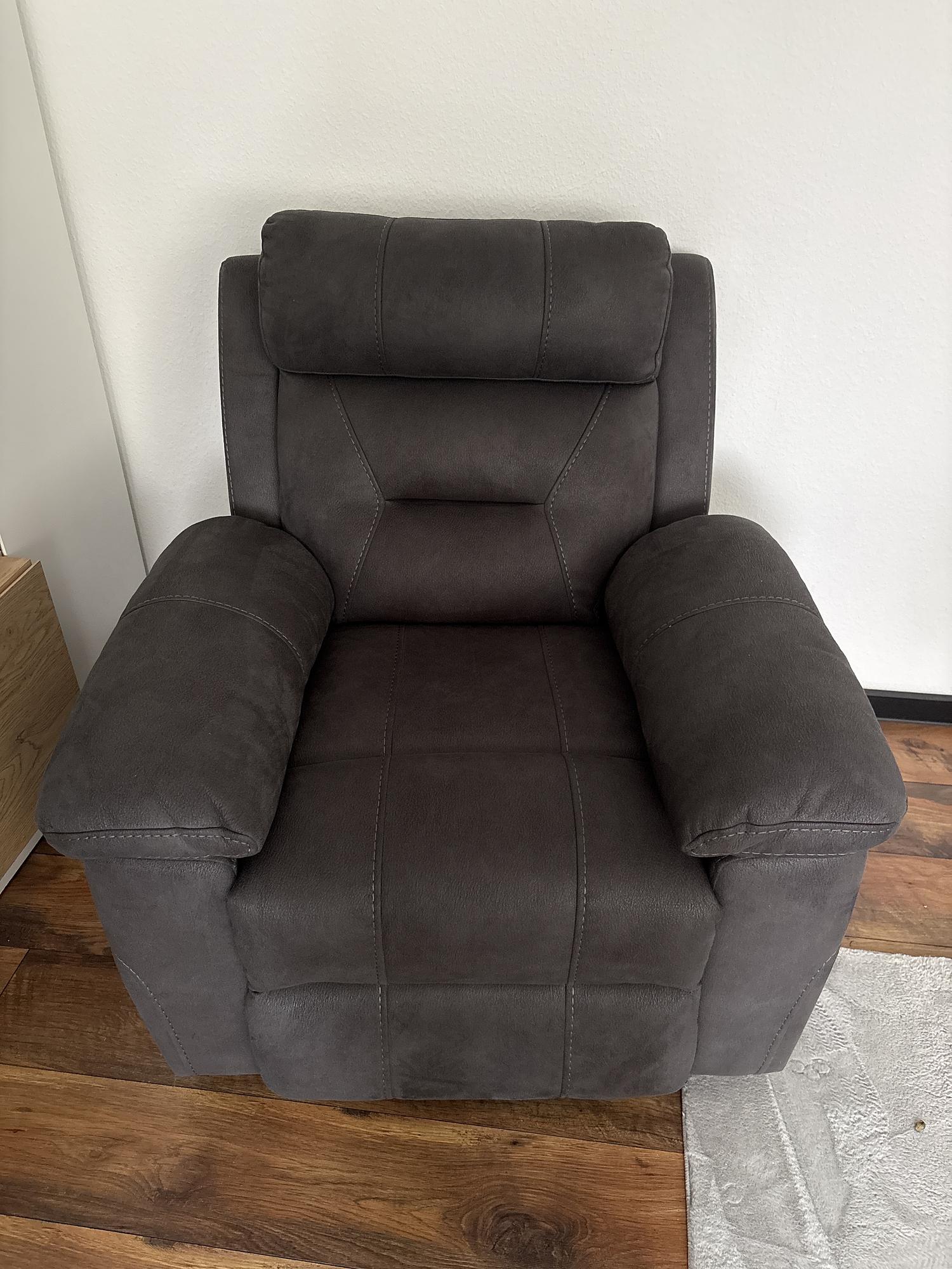 Armchair Reclining Function Grey 0