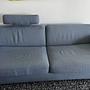 3-Seater Sofa Bed Blue 0
