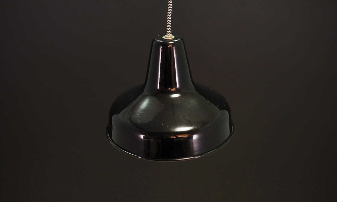 Vintage pendant lamp metal black 1960s 2