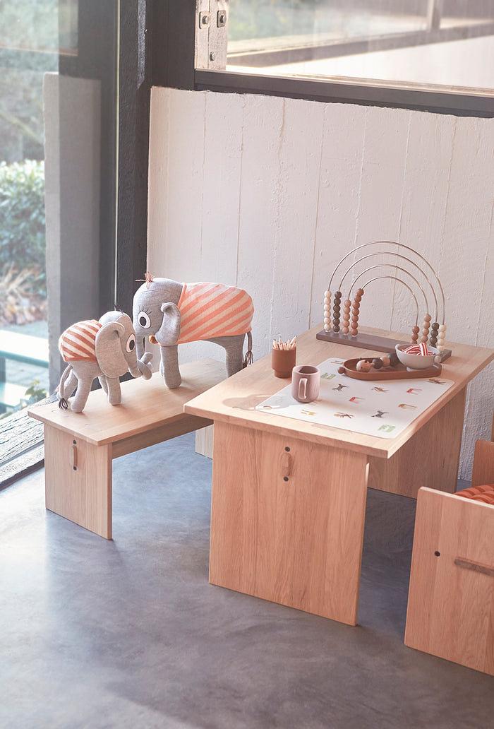 Ramboline Elefante Peluche Cotone Biologico Grigio 3