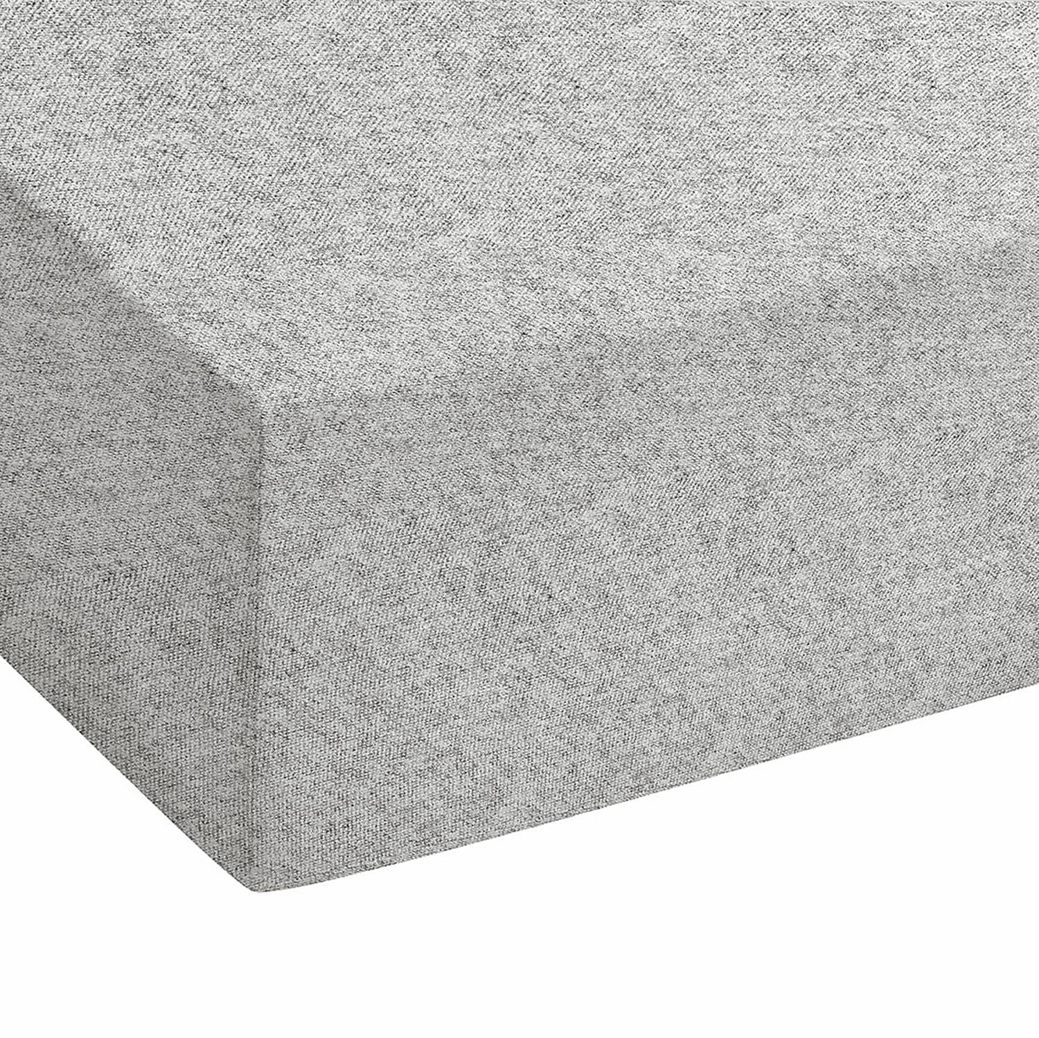 Spannbetttuch 0841380 Baumwolle Flanell Grau 90-100 x 200 cm 2