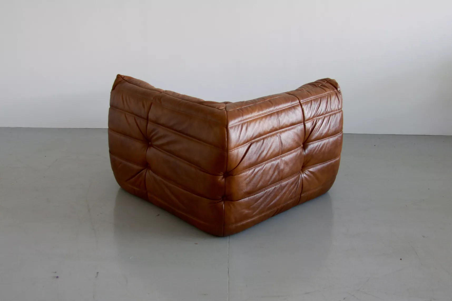 Set Lounge Togo 5 pezzi Pelle lucida Marrone antico 5