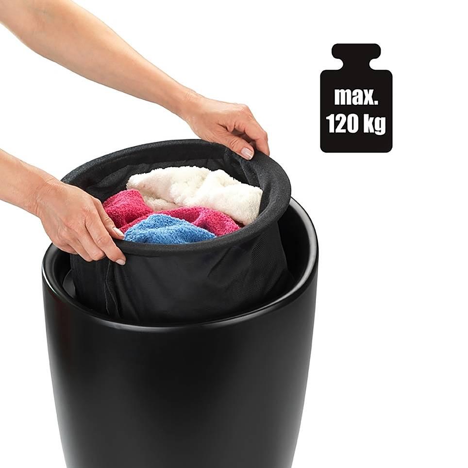 Candy Badhocker Kunststoff Polyester Schwarz 1