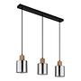 Aleidis Type A Pendant Lamp Smoked Glass Iron 3-light 4