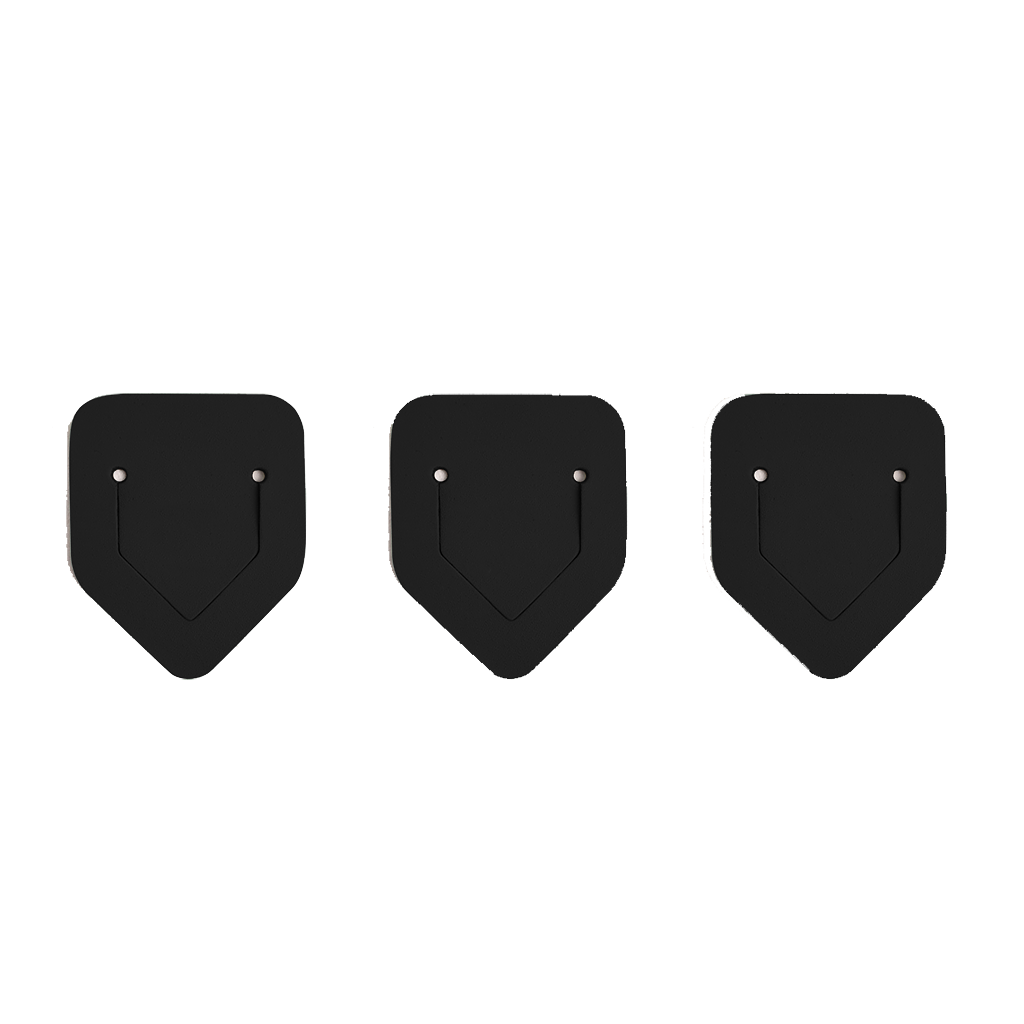 3x Urban Segnalibri 100% Pelle riciclata Nero 0