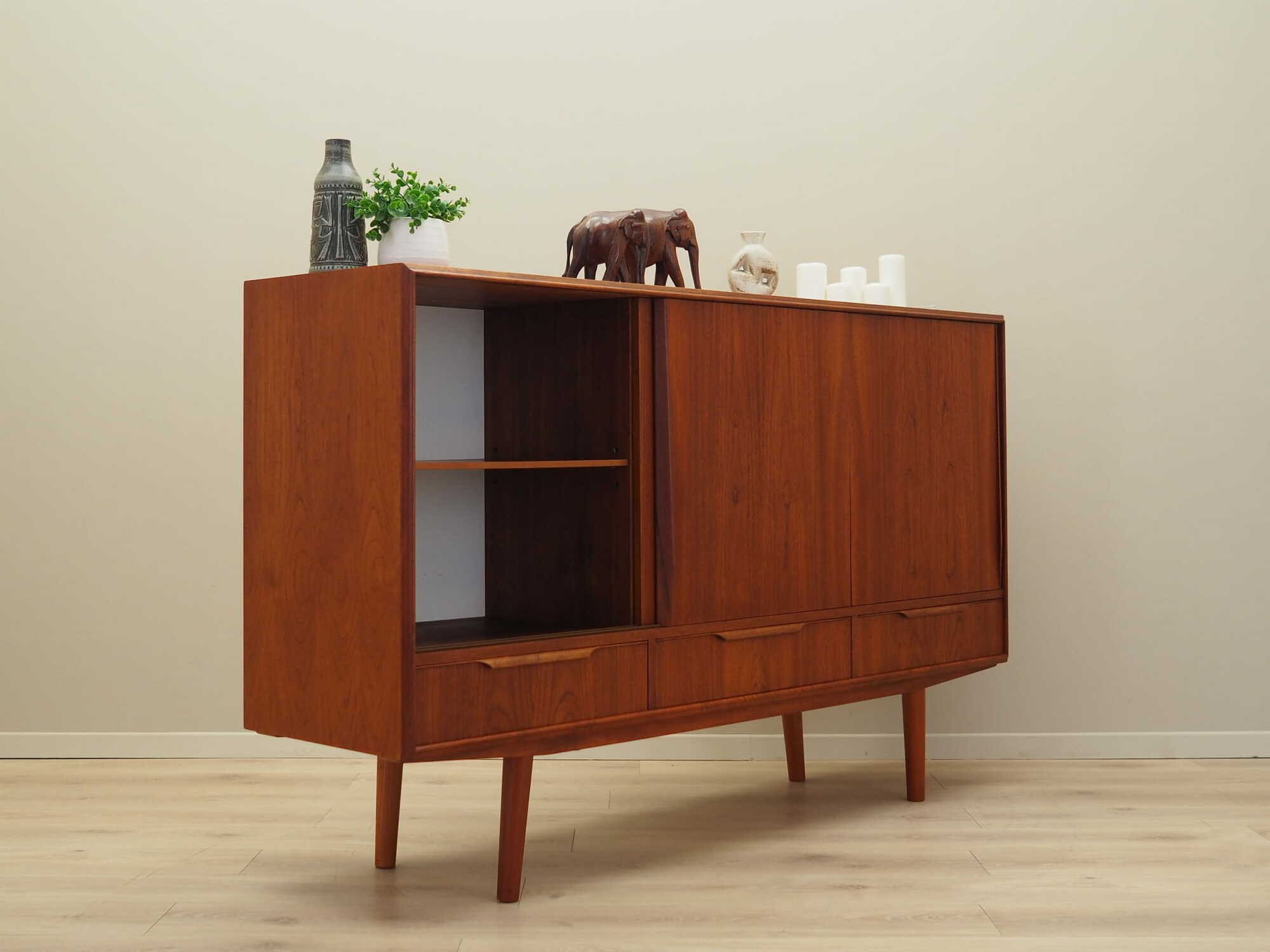 Highboard Teak Brown 1970s 6