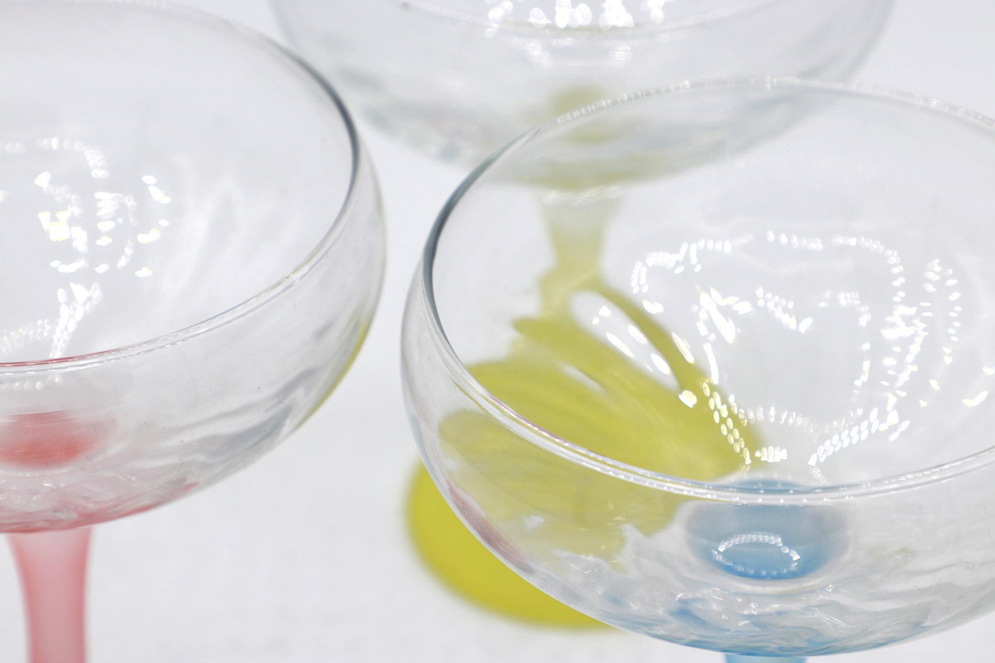 6x Coppe da champagne vintage / Bicchieri da spumante Italia anni '50 3