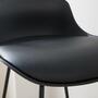 2x Barhocker Schwarz Kunststoff Stahl 4