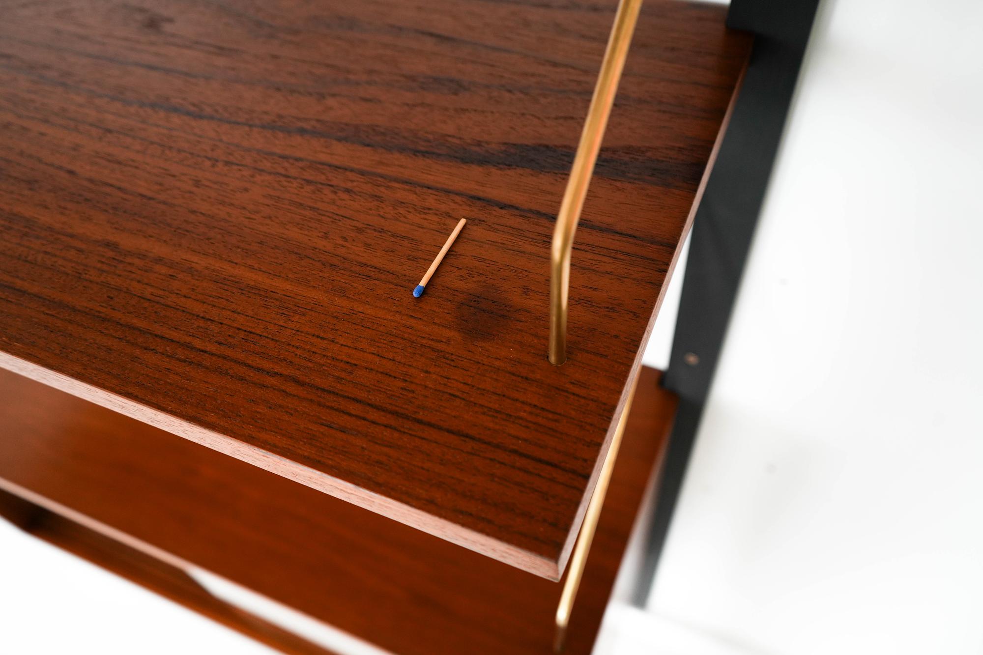 Libreria in teak marrone anni '60 10