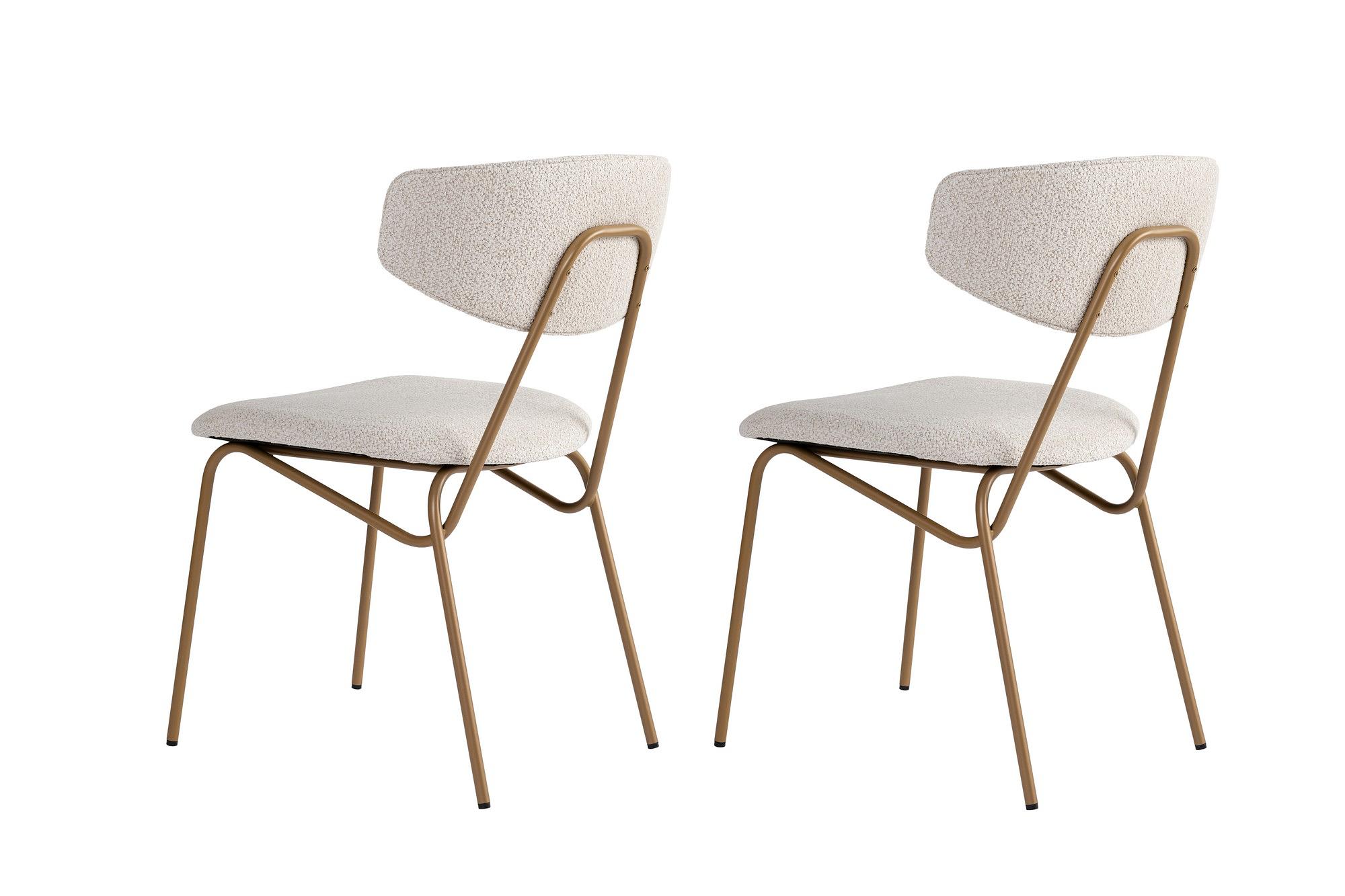 2x Nancy Dining chair Wood veneer White 2