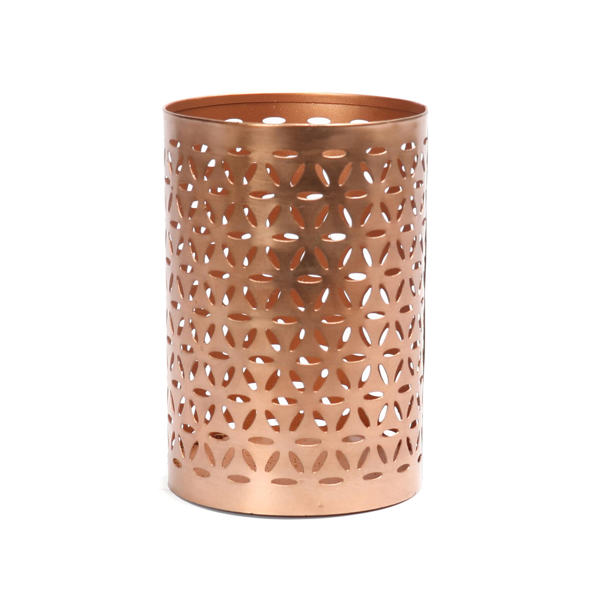 Flower Petal Candle Holder Copper 0