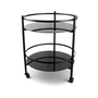 Servierwagen Rund Schwarz 0