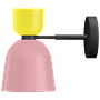 Alphabeta Wandlampe Stahl Gelb Rosa 0