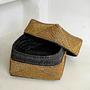 Beaded basket brown 5