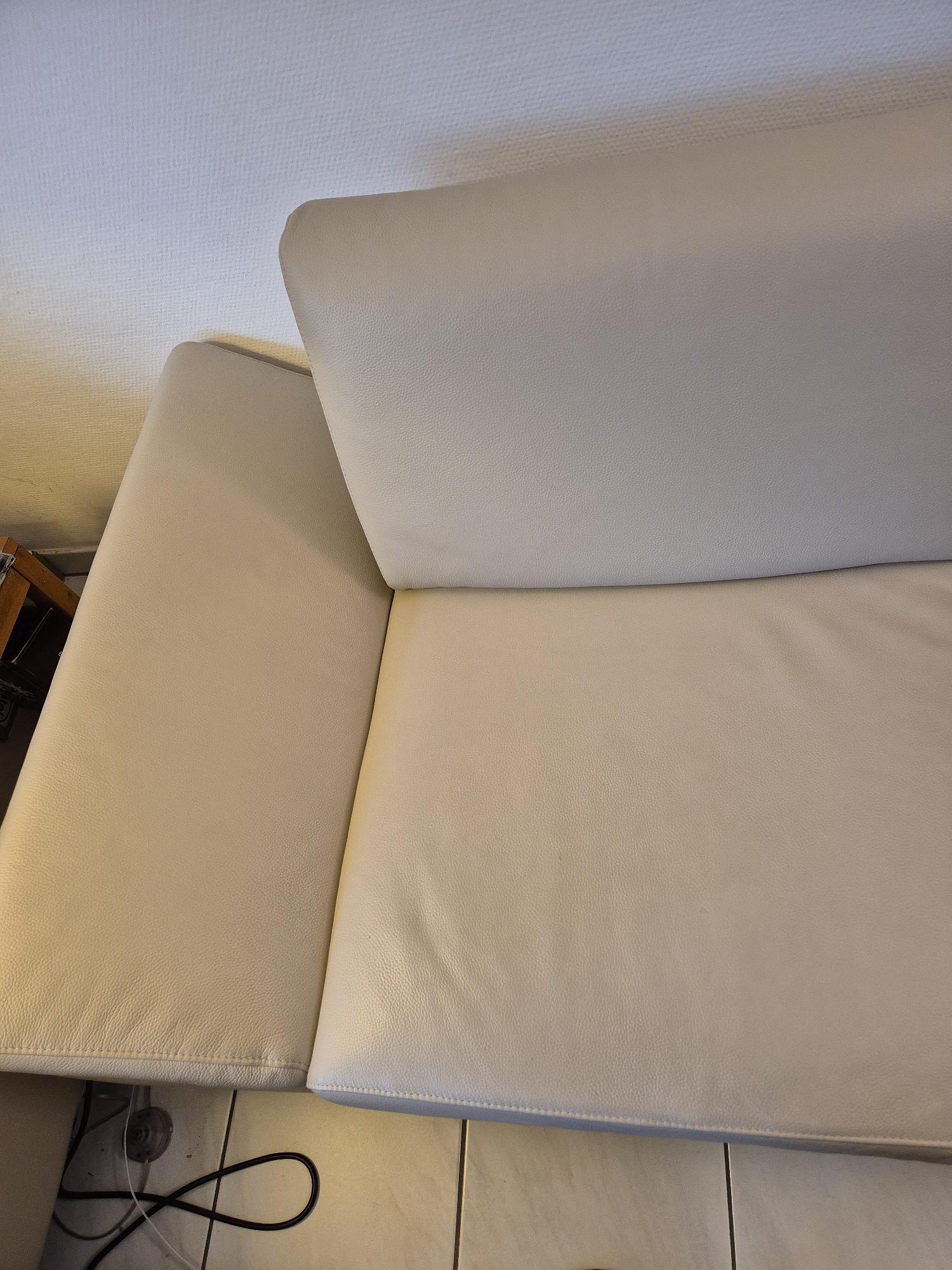 Sofa 3-seater sofa incl. arm and back function leather beige 3