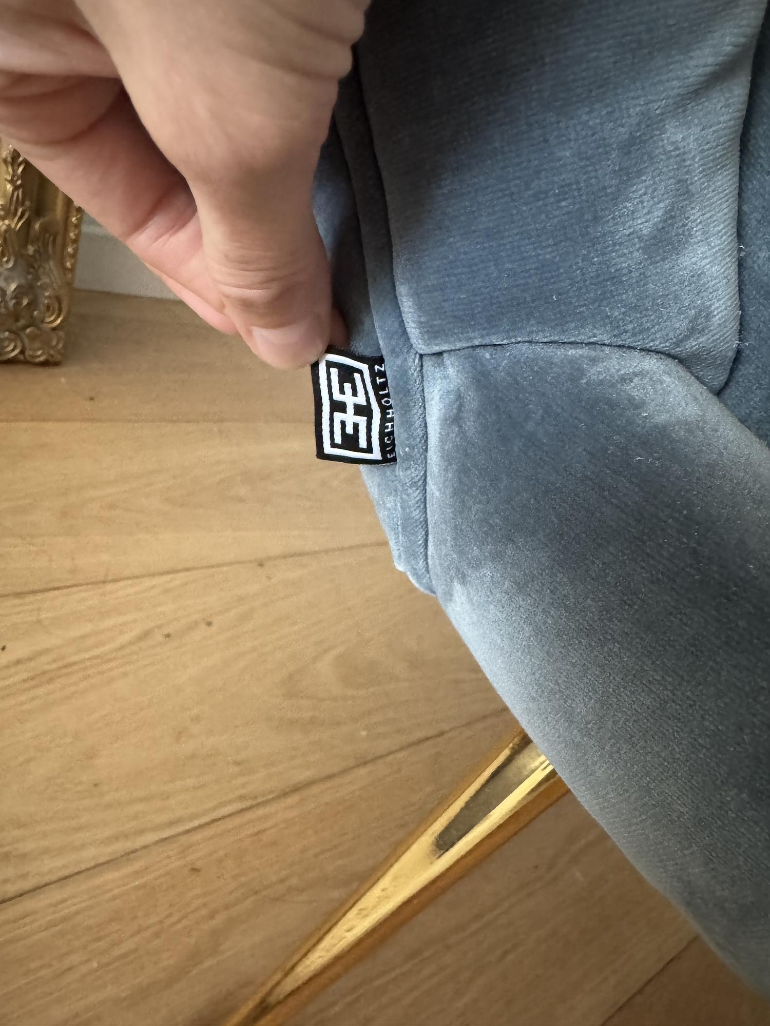 Trapezium Chair Samt Türkis Gold 3