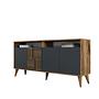 Milan Sideboard Walnussbraun Anthrazit 160cm 5