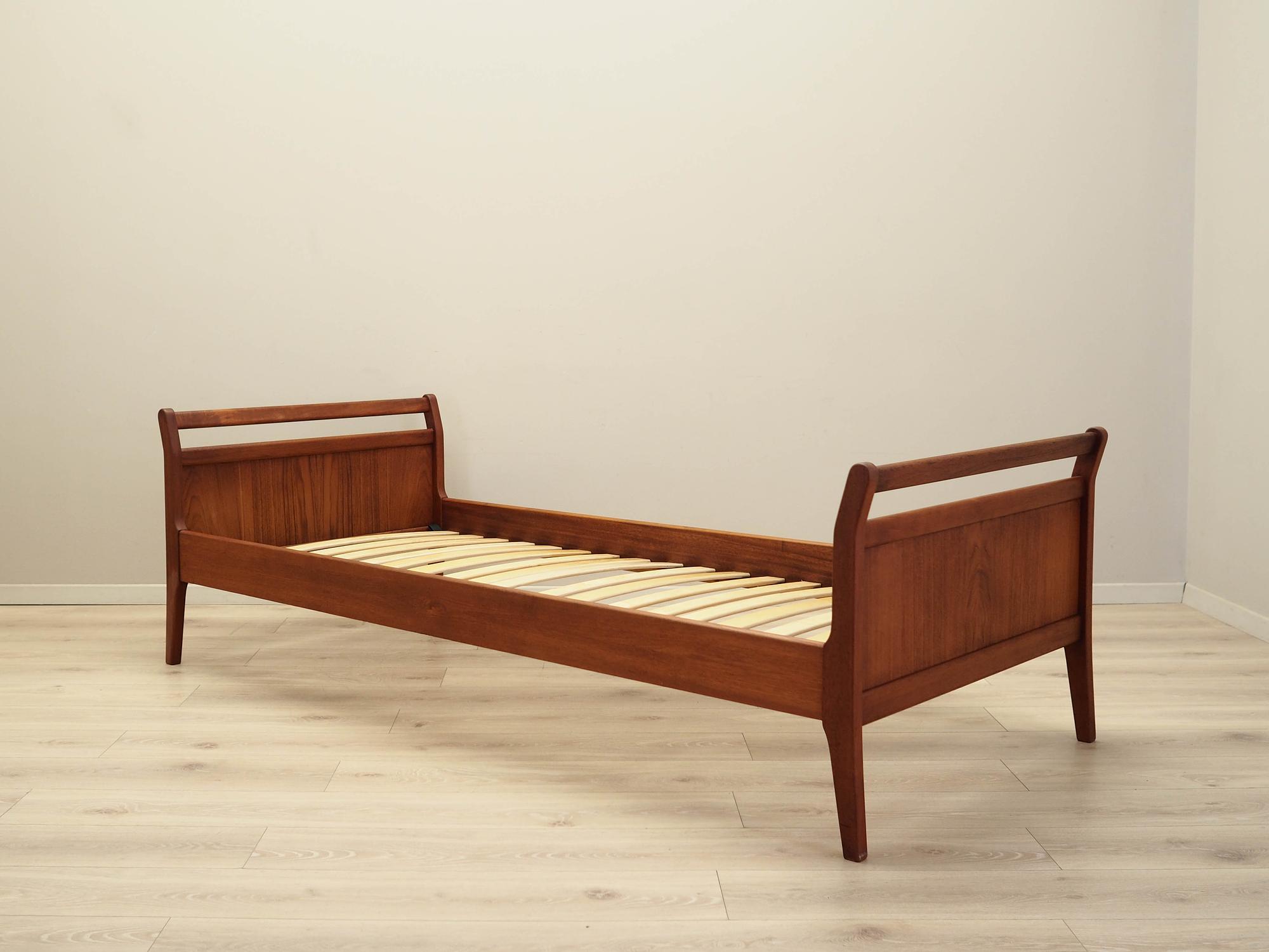 Bett Teakholz Braun 1970er Jahre 1