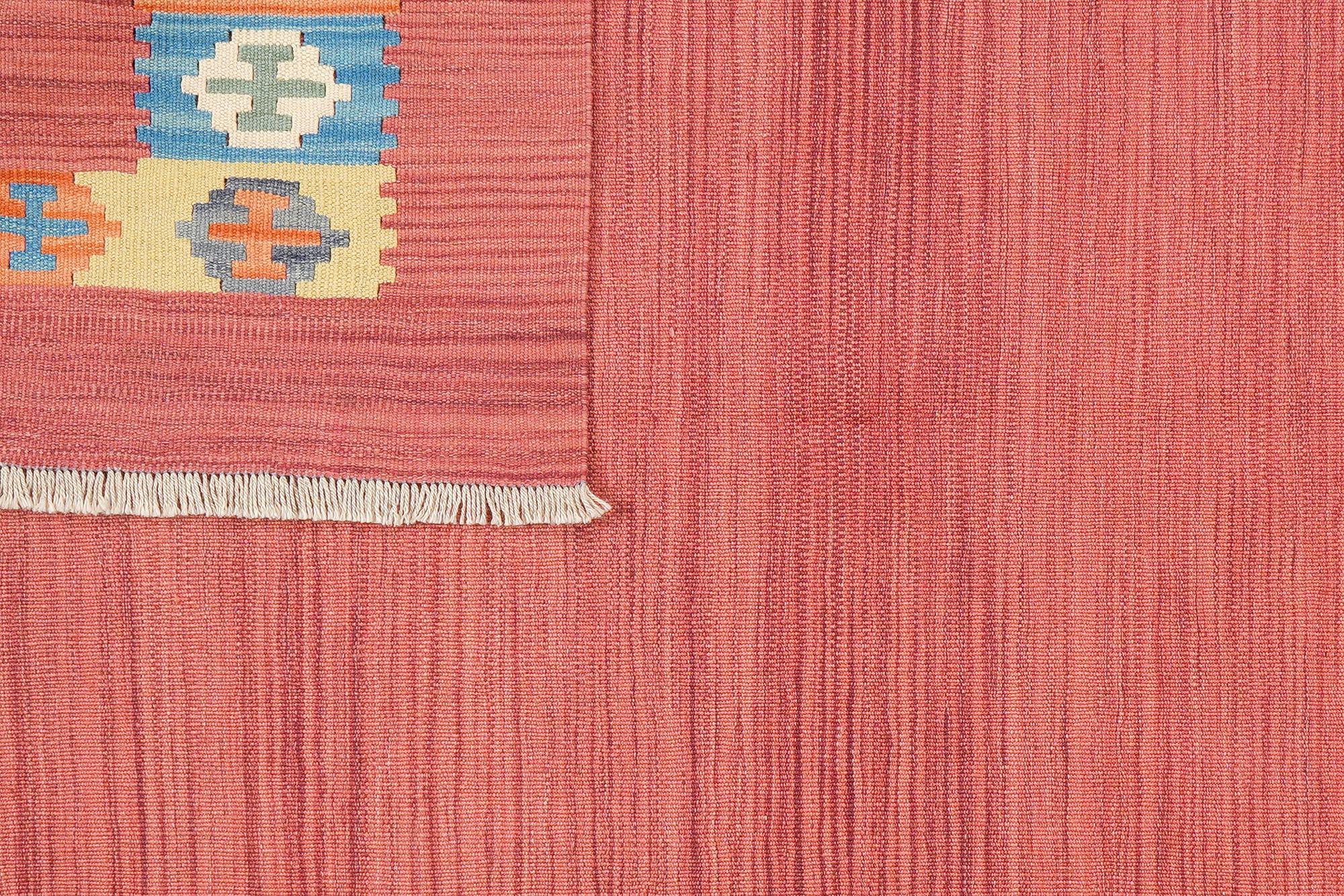 Kelim Gashgai Carpet Wool Red 4