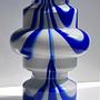 Vintage Carlo Moretti Vase Blau Weiß 1970er Jahre 3