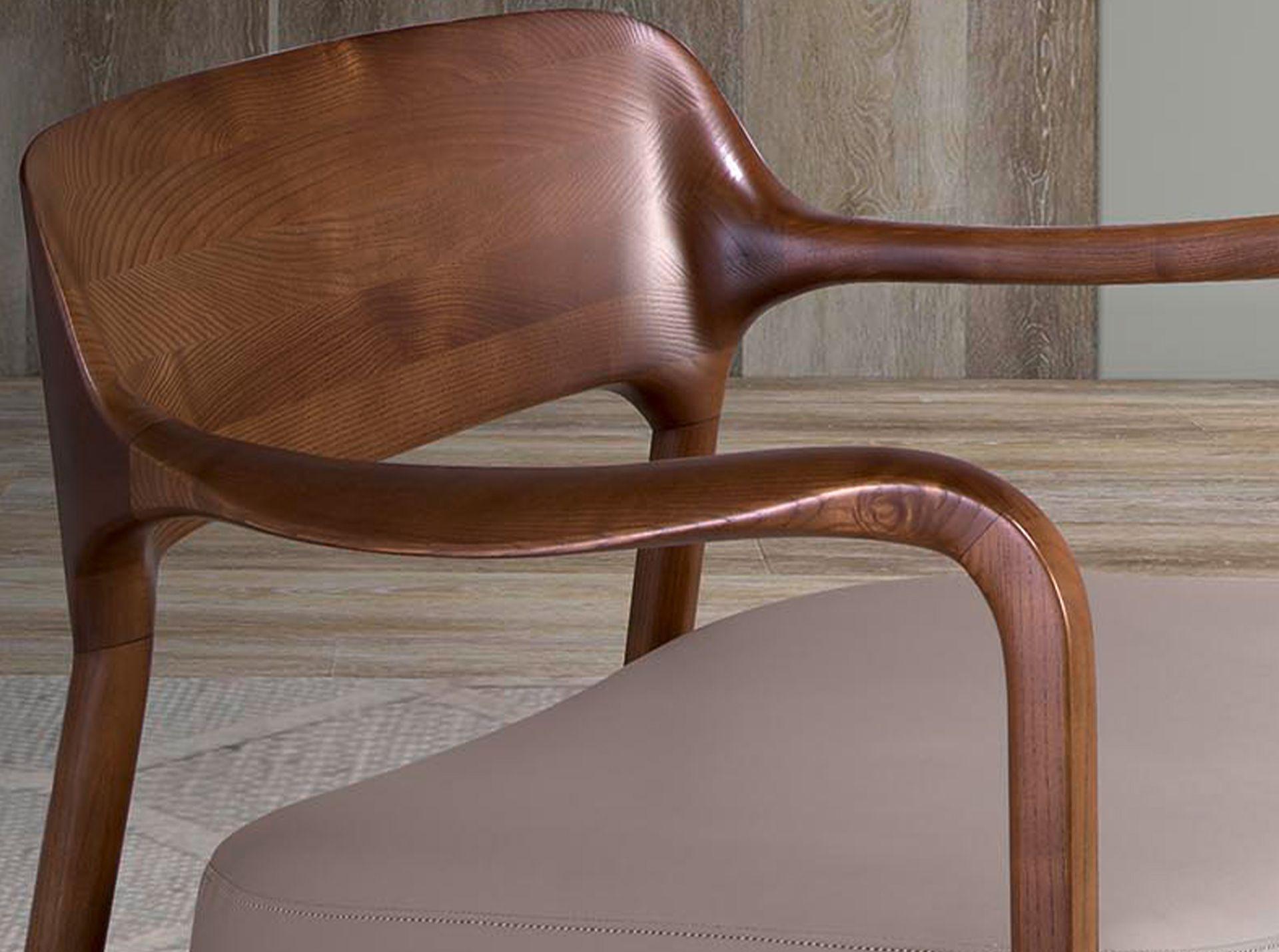 Chair 5082 Wood Faux Leather Taupe 4