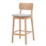 Barstuhl Salford Buche Reilmassiv Strukturstoff Grau Buche 0