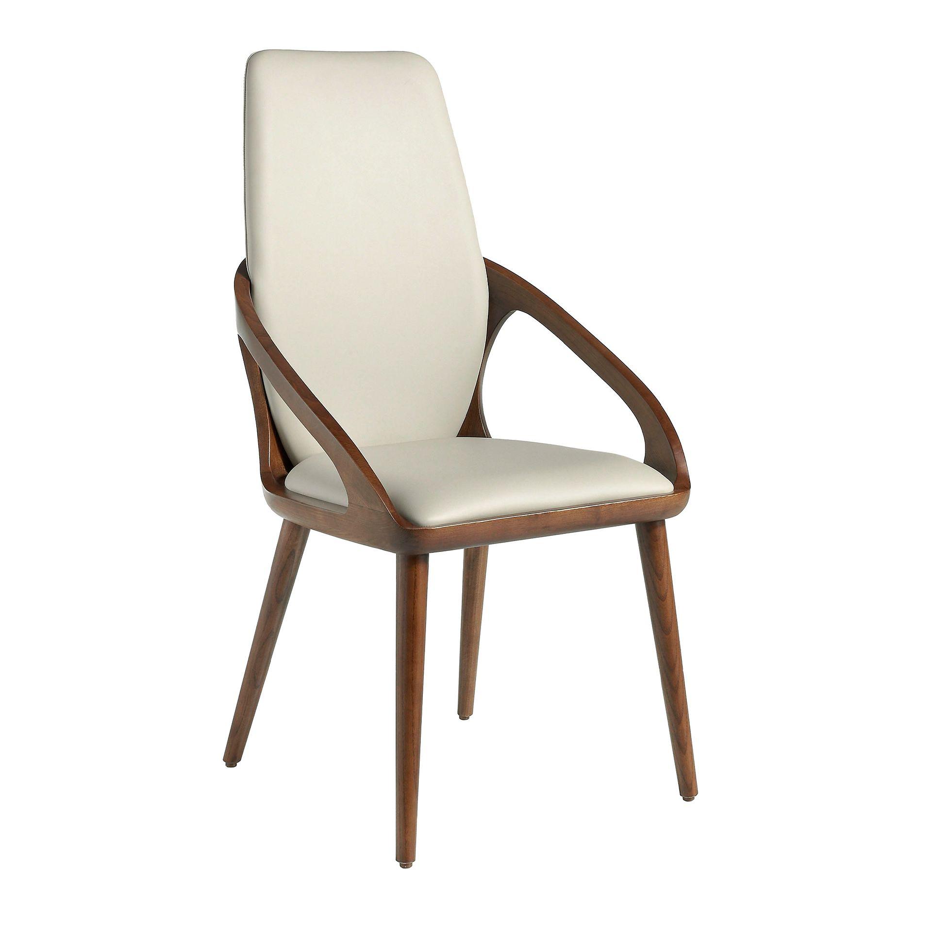 Dining chair faux leather cream 0