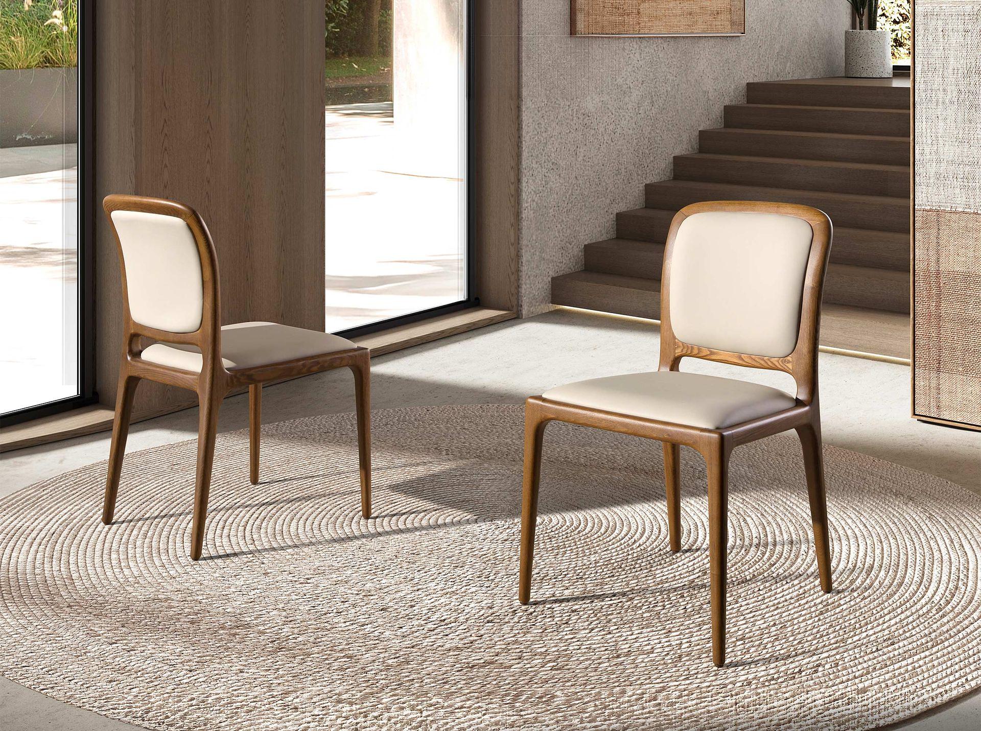 Dining chair faux leather cream 2