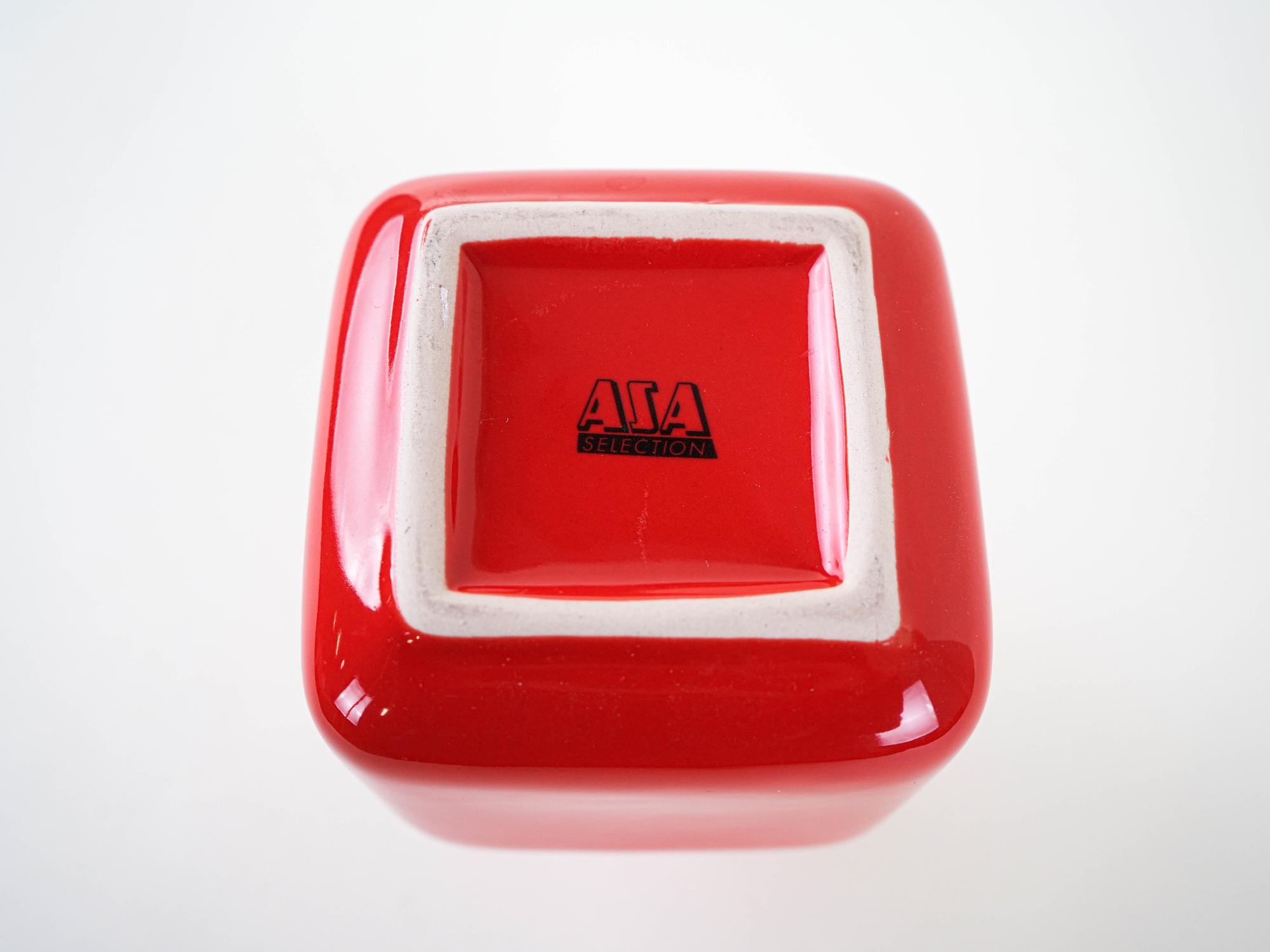 ASA Selection Dekovase Keramik Rot 1990er Jahre 5