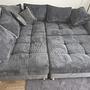 Corner sofa with stool Anthracite 0
