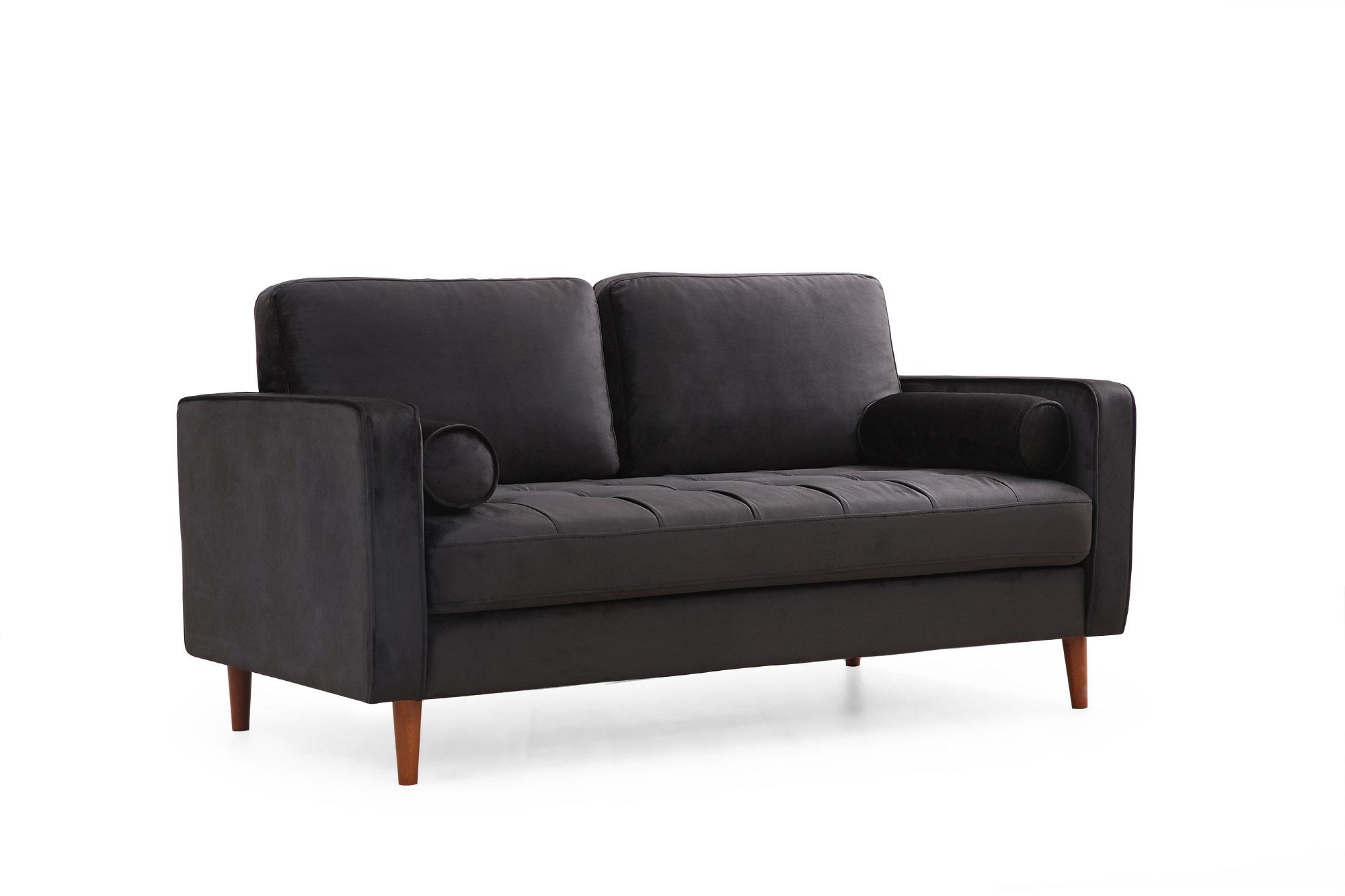 Rome 2-Sitzer Sofa Schwarz 5