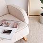Yoko Armchair Velvet White 5