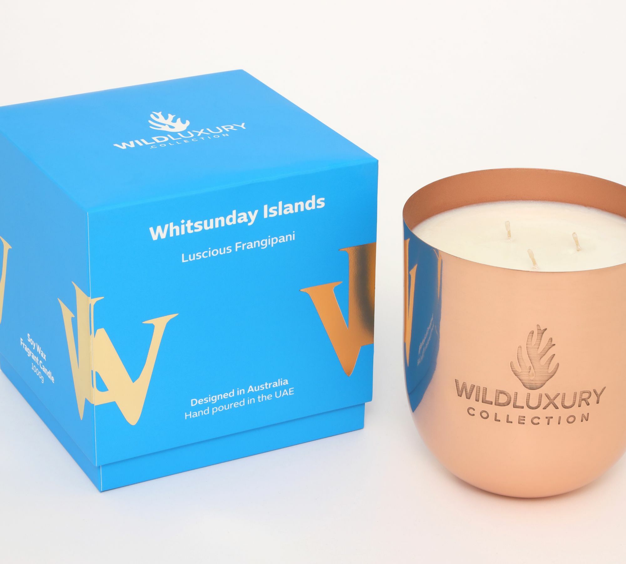 Handgegossene Sojawachs Duftkerze Whitsunday Islands 1000g 0