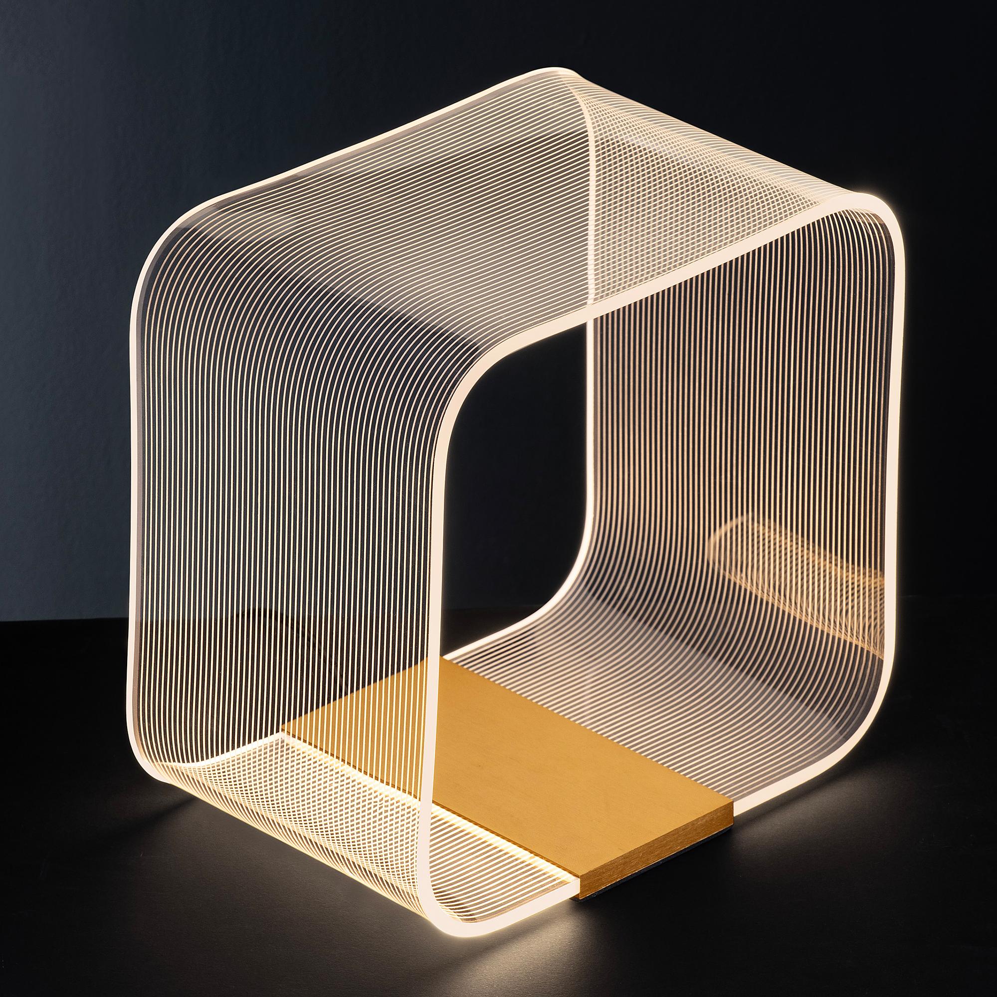 Table lamp Valentin TypeB aluminum acrylic glass gold 1