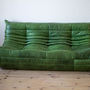 Togo Lounge Set 2 pezzi pelle pull-up verde 1