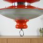 Hanging lamp Metal Orange 1970s 5
